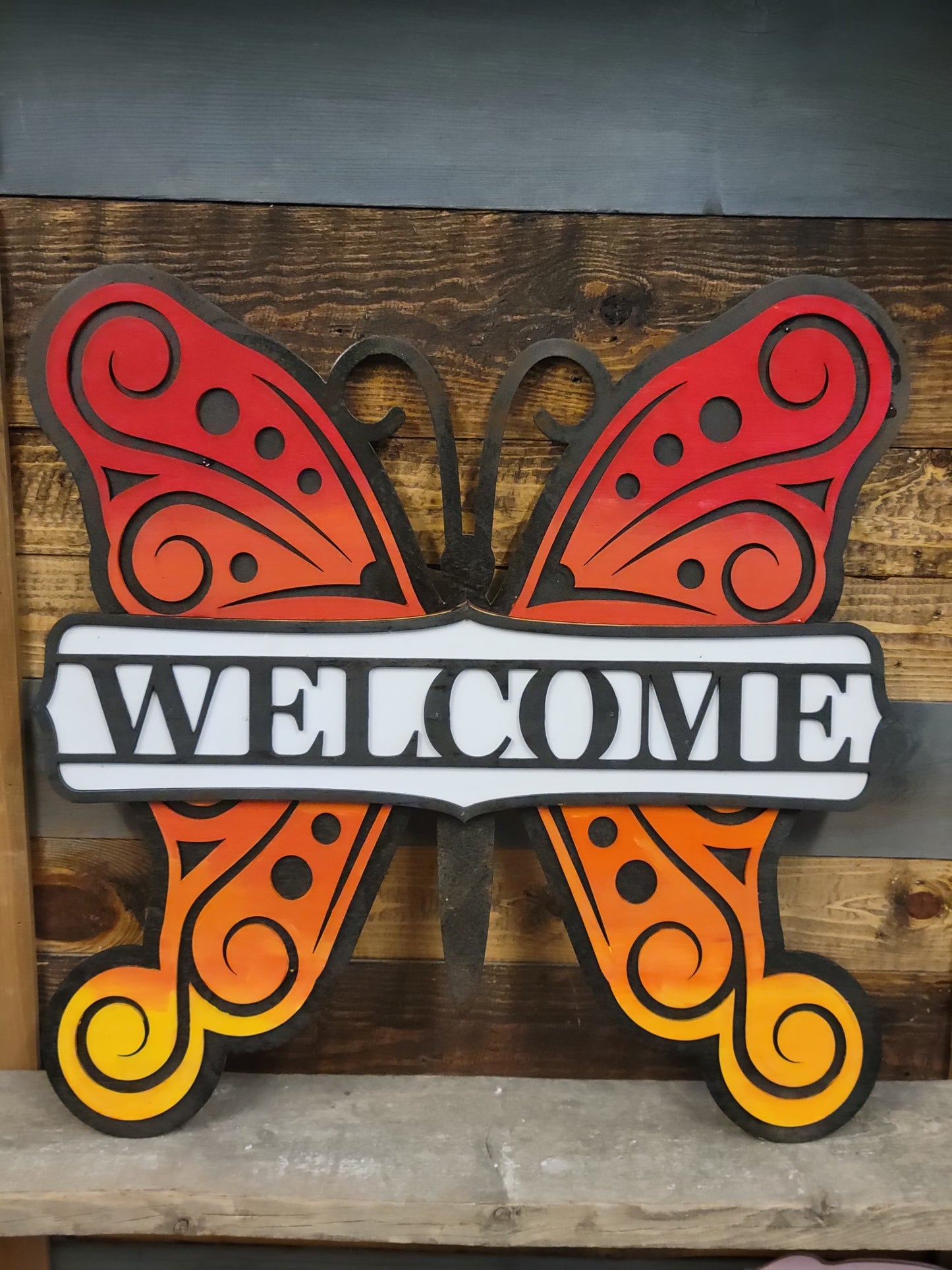 Butterfly Welcome Doorhanger