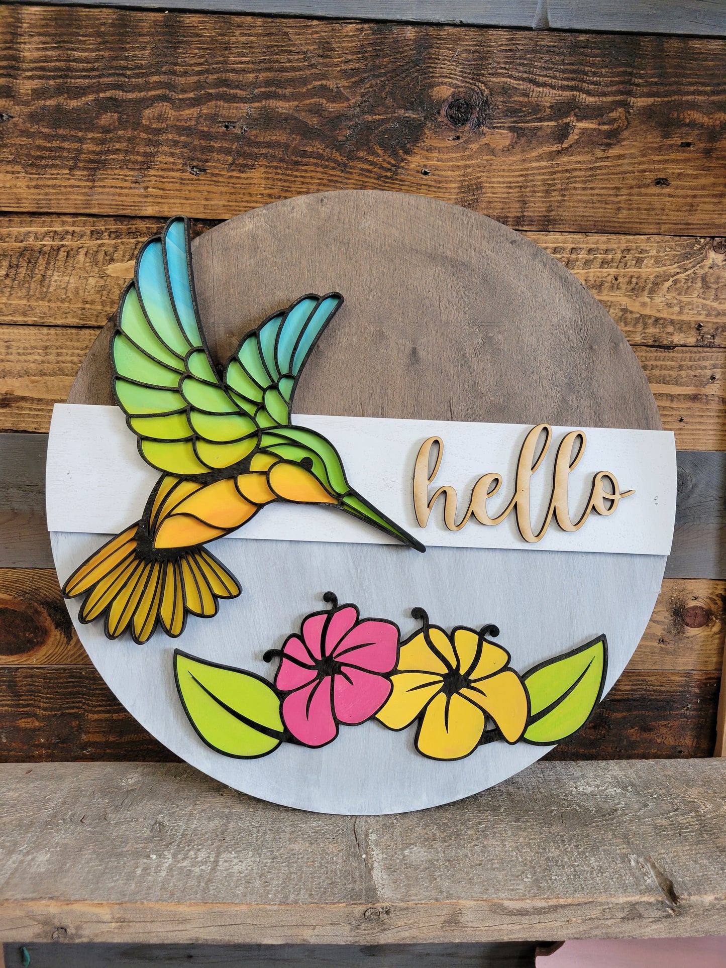 Hummingbird Hello Doorhanger