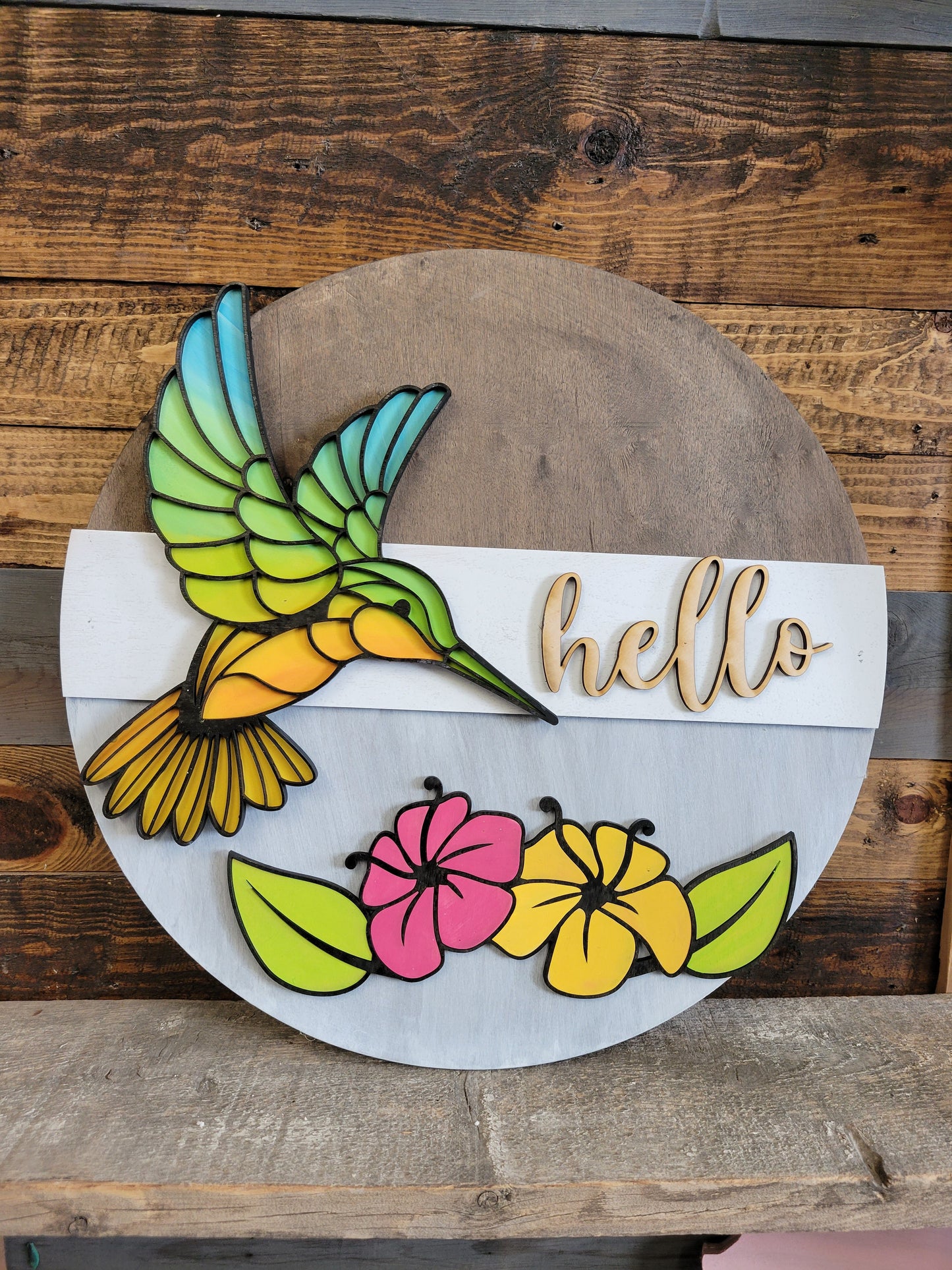 Hummingbird Hello Doorhanger