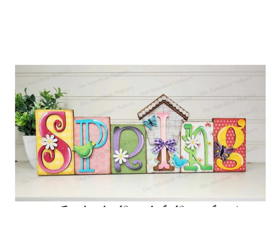 Spring Word Block