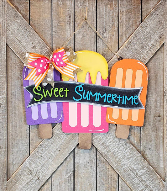 Sweet Summertime Popsicle Doorhanger Kit