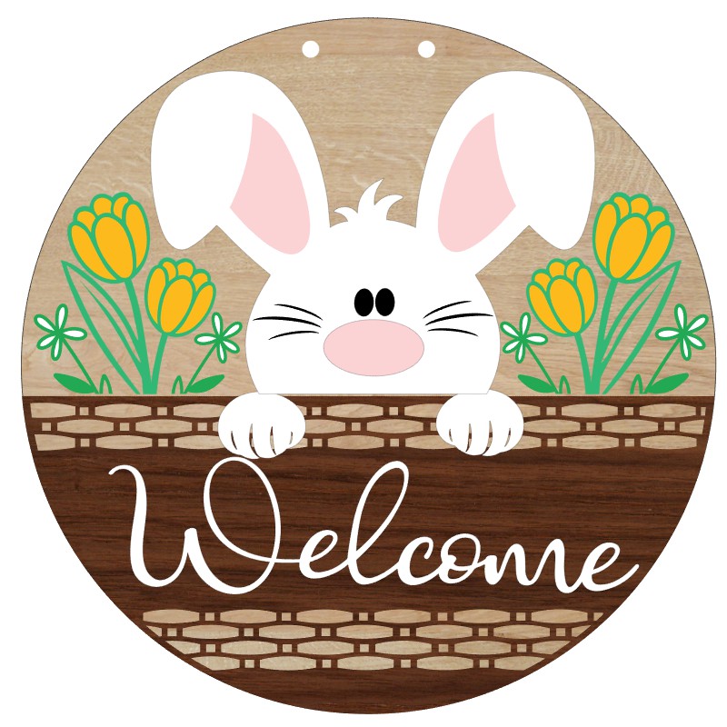 Welcome Easter Bunny Door Hanger