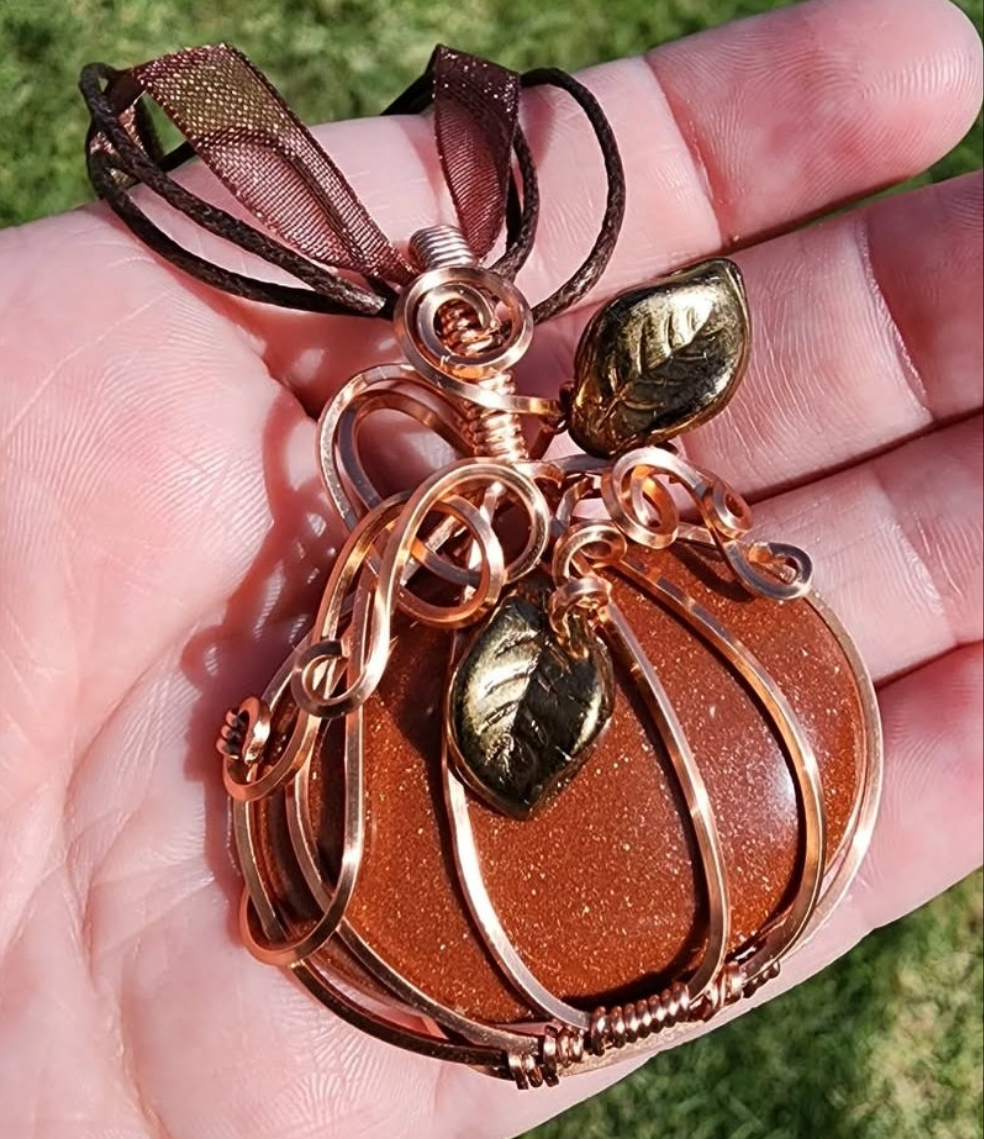 9/14 Pumpkin Penant Wire Wrapping Workshop 10am