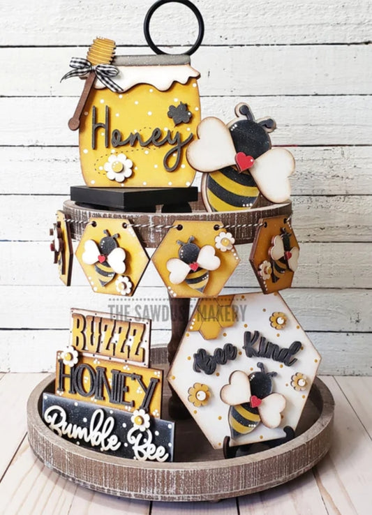 Bee Tiered Tray Decor