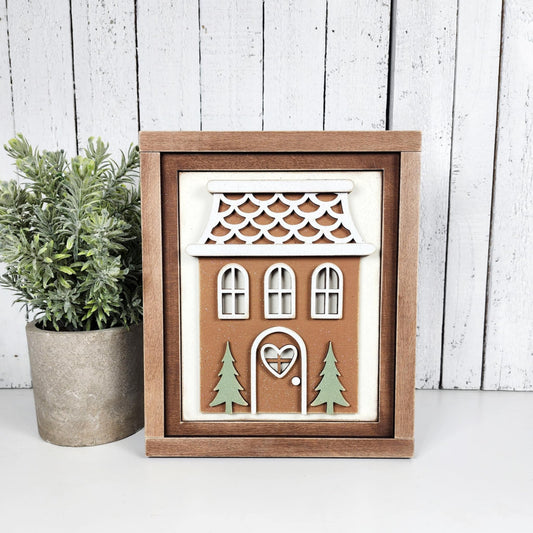 6x8  Gingerbread House (sign only) frame sold separately