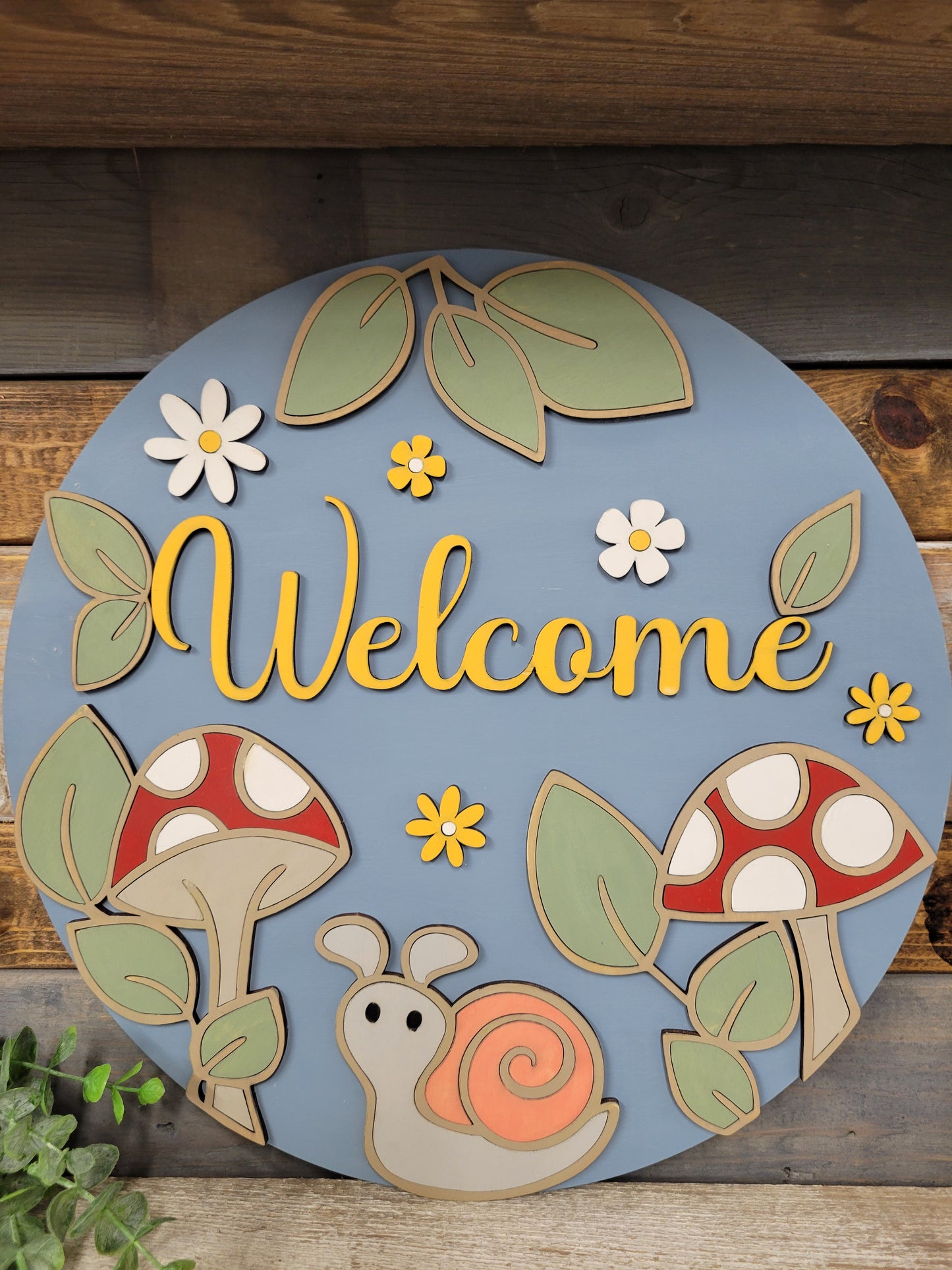 Welcome Mushroom Doorhanger