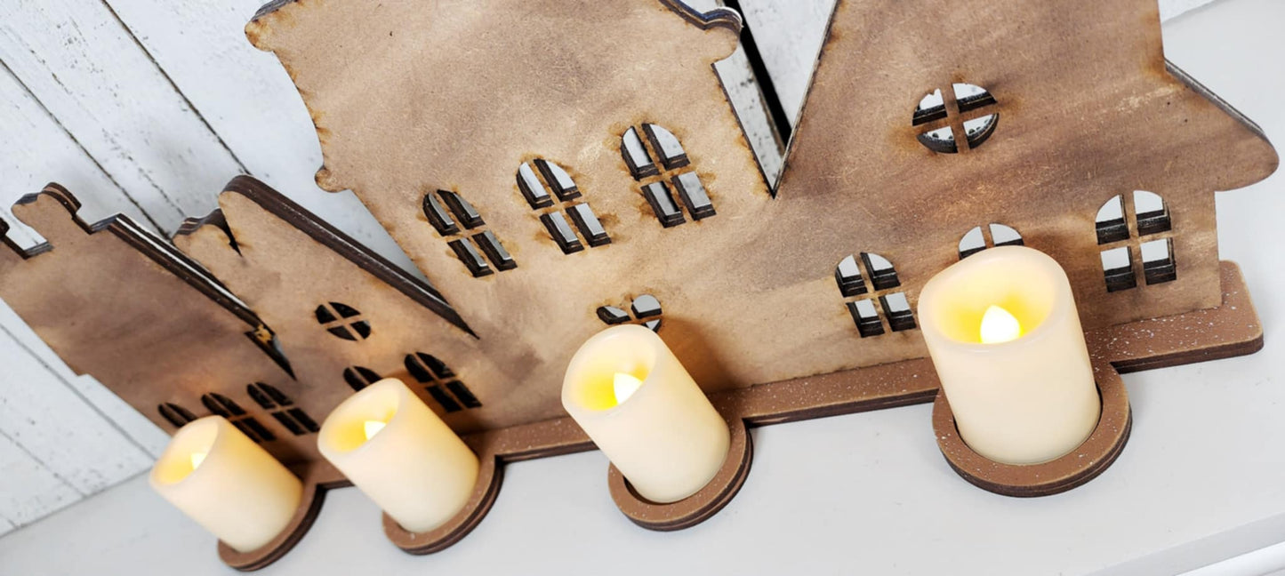 Gingerbread Village Votive Holder
