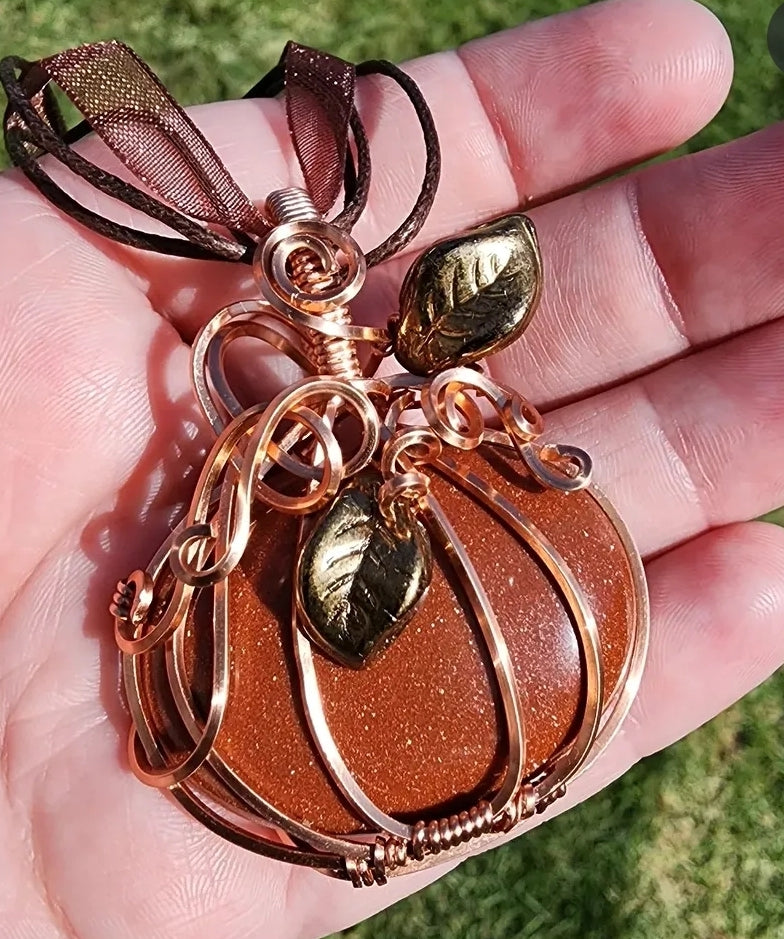 9/26 @ 10am Pumpkin Pendant Wire Wrapping Workshop