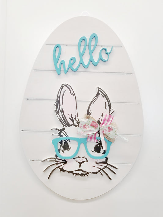 Hello Bunny Door Hanger