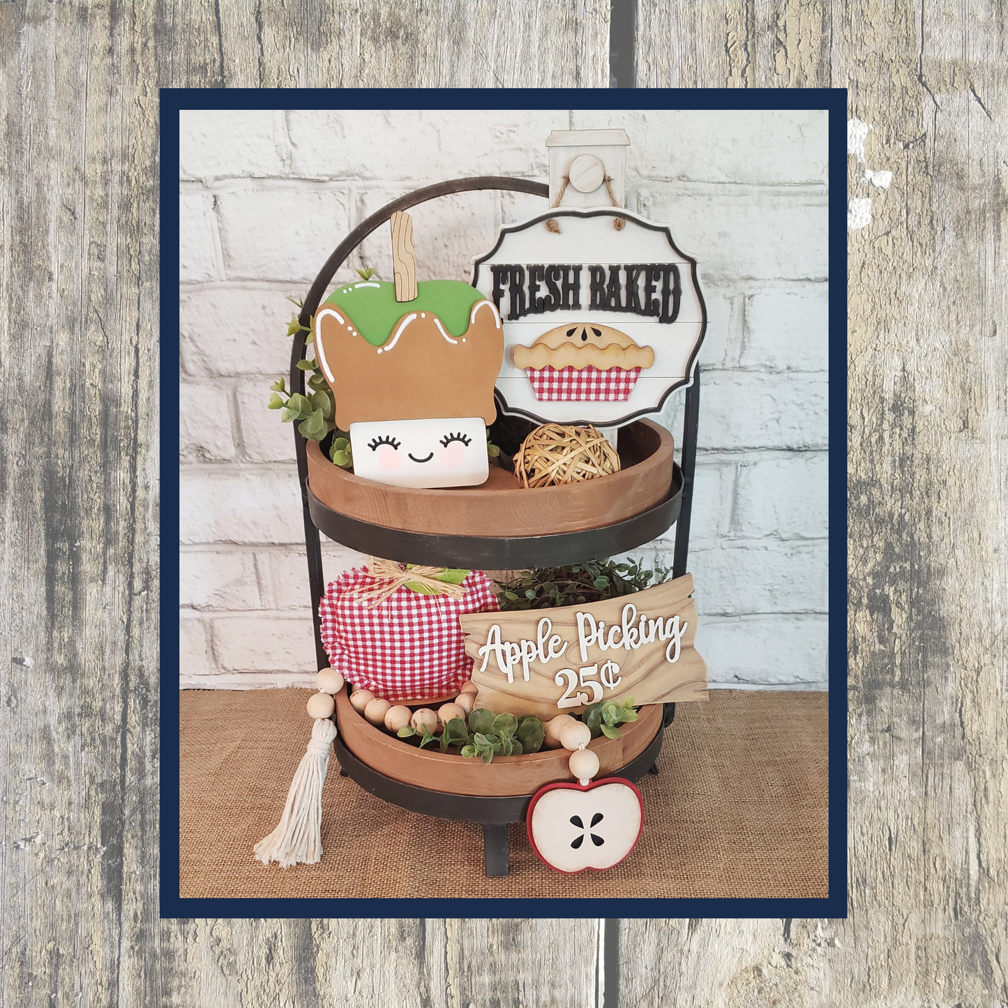 Apple Tiered Tray Decor