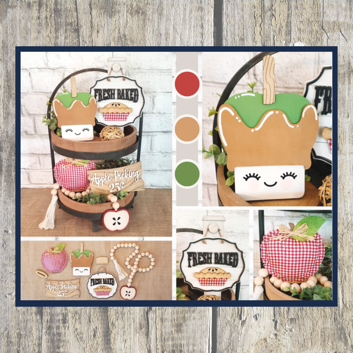 Apple Tiered Tray Decor