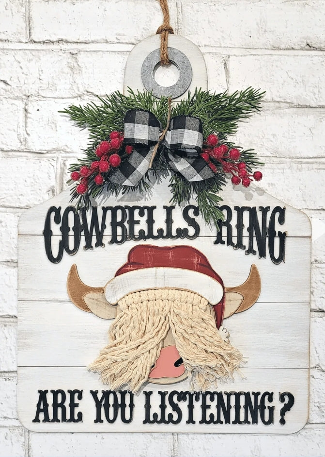 Christmas Cowbell Sign