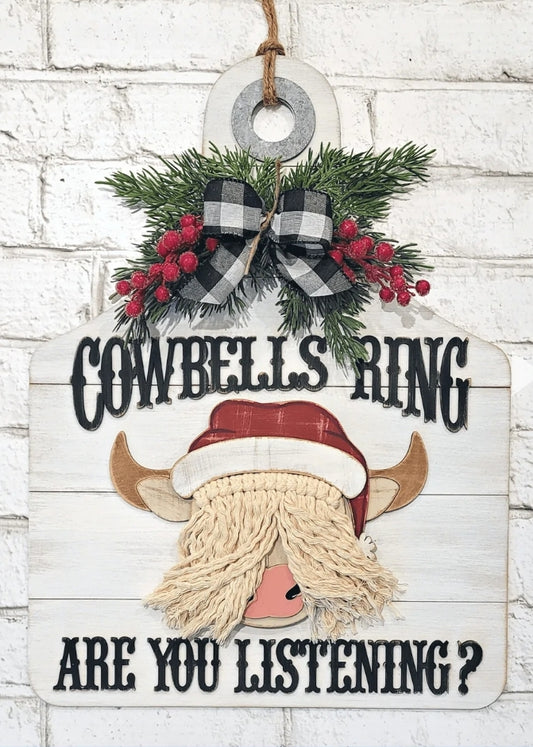 Christmas Cowbell Sign