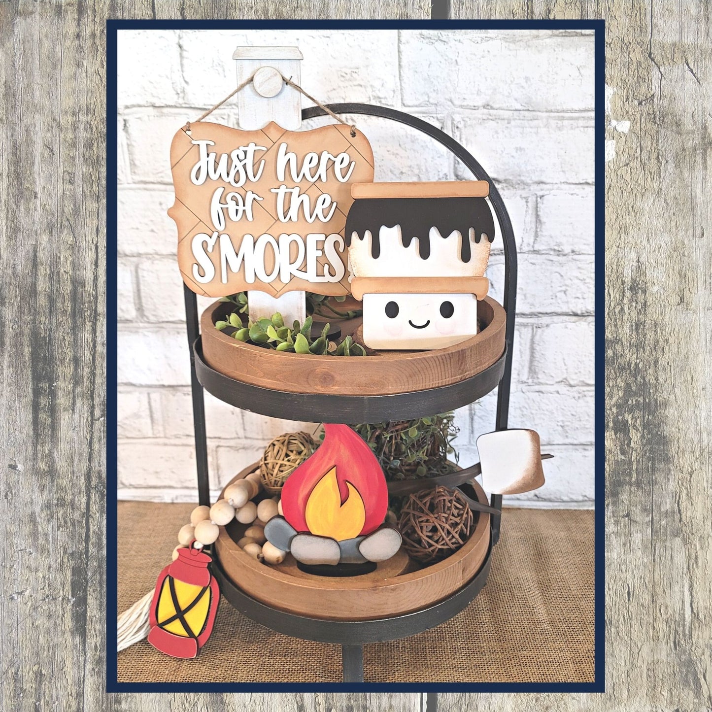 Smores Tiered Tray Decor DIY Kit