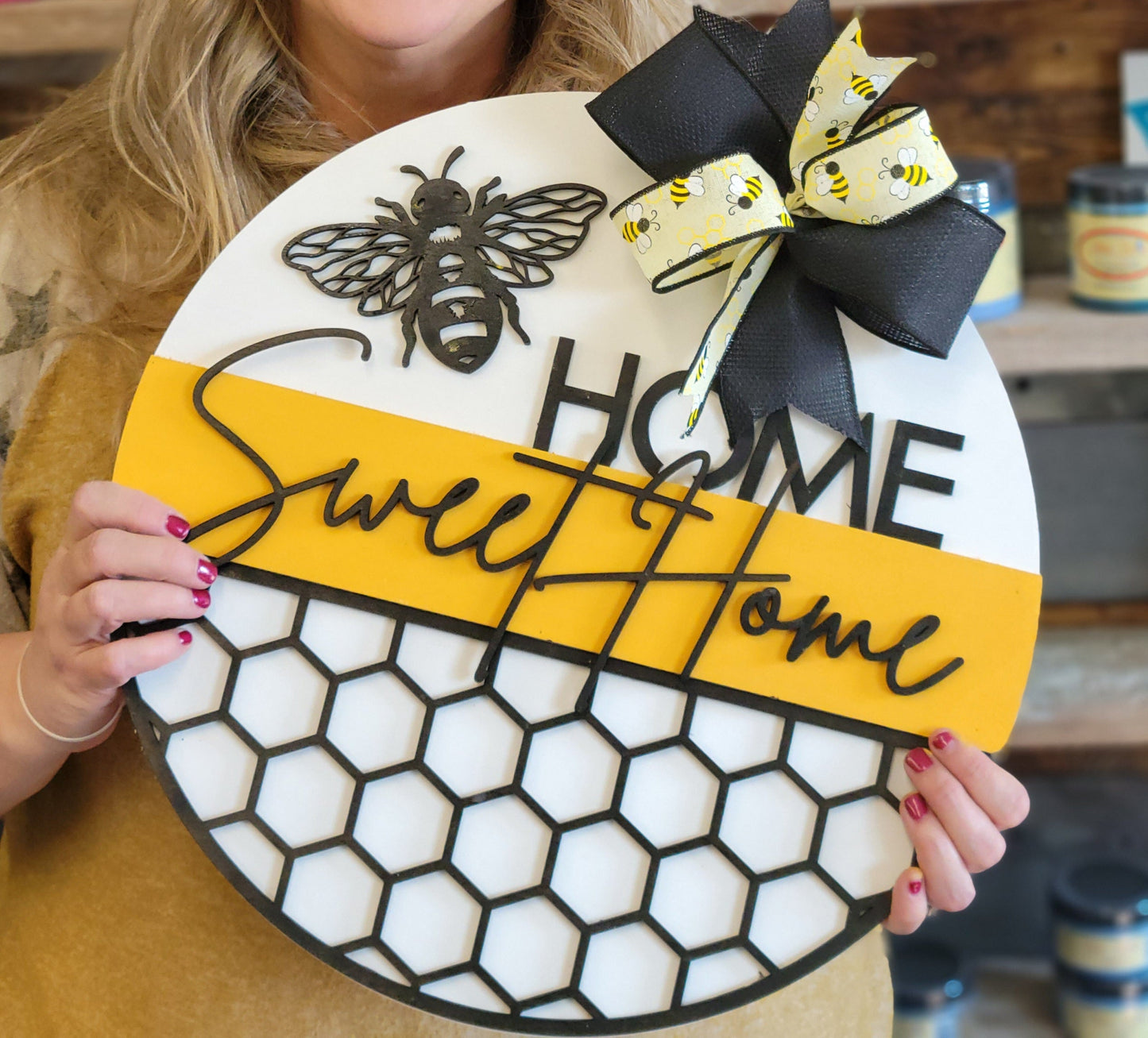 Bee Home Sweet Home Doorhanger DIY Kit