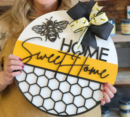 Bee Home Sweet Home Doorhanger DIY Kit