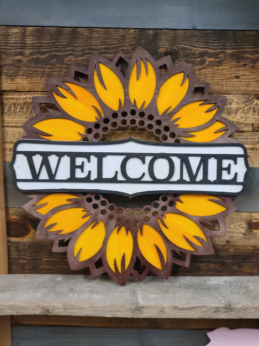 Sunflower Welcome Doorhanger DIY Kit