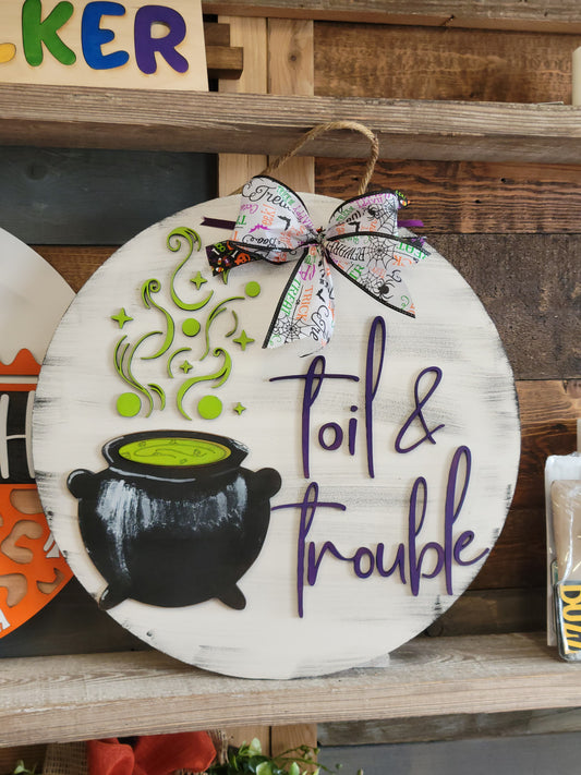 Toil and Trouble Doorhanger