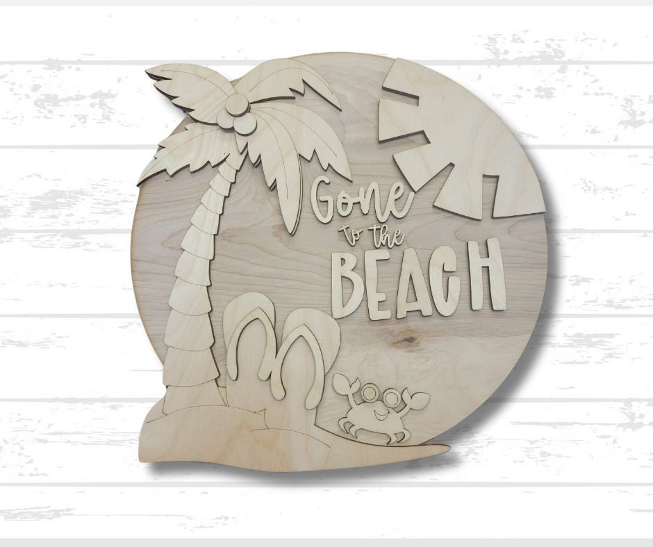 Gone to the Beach Door Hanger Blank Kit