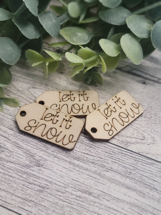 50 Let it Snow Wood Tags