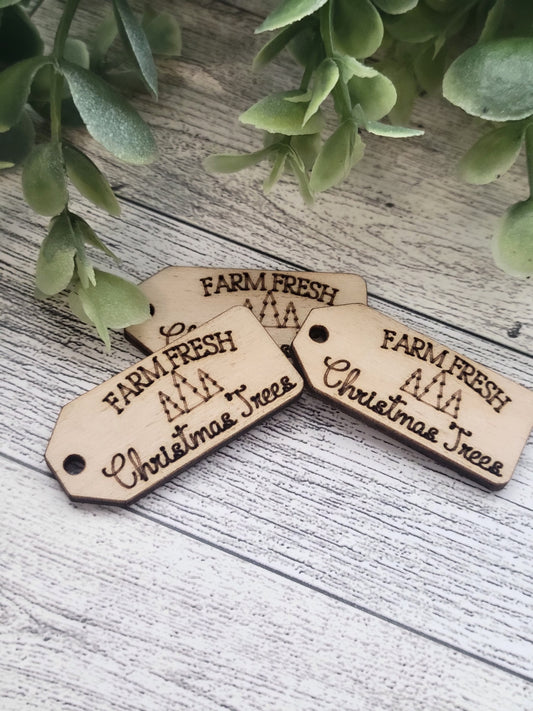 50 Farm Fresh Christmas Trees Wood Tags