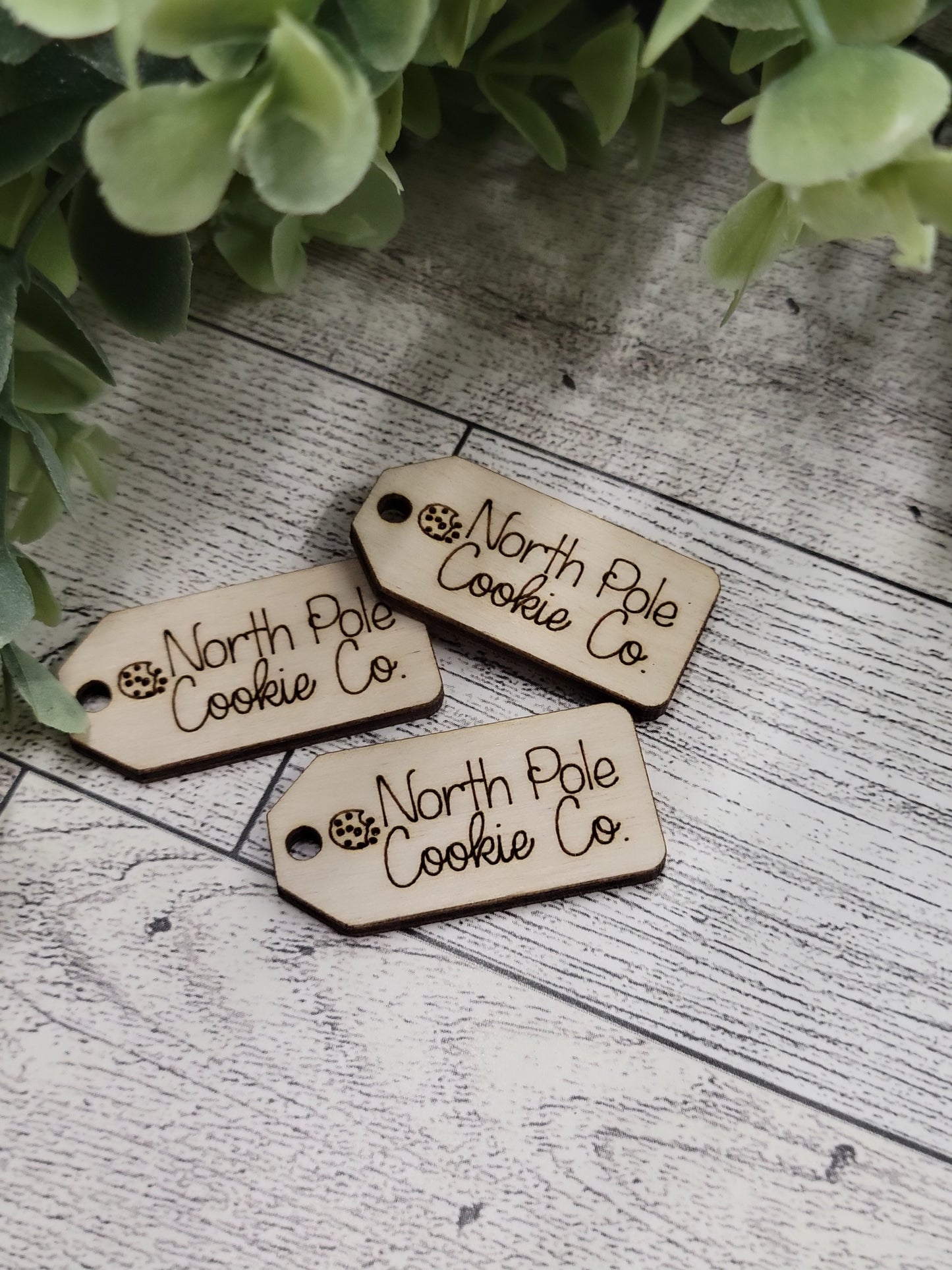 50 North Pole Cookie Co Wood Tags