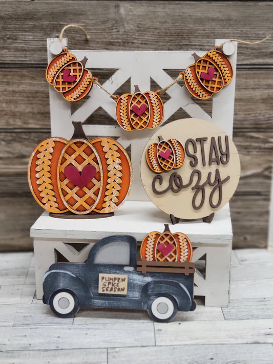 Stay Cozy Tiered Tray Decor Kit