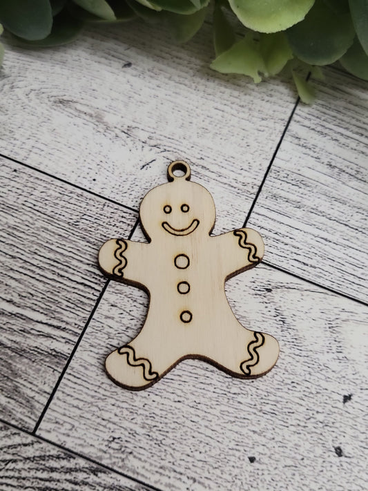 50 Gingerbread Man Wood Tags