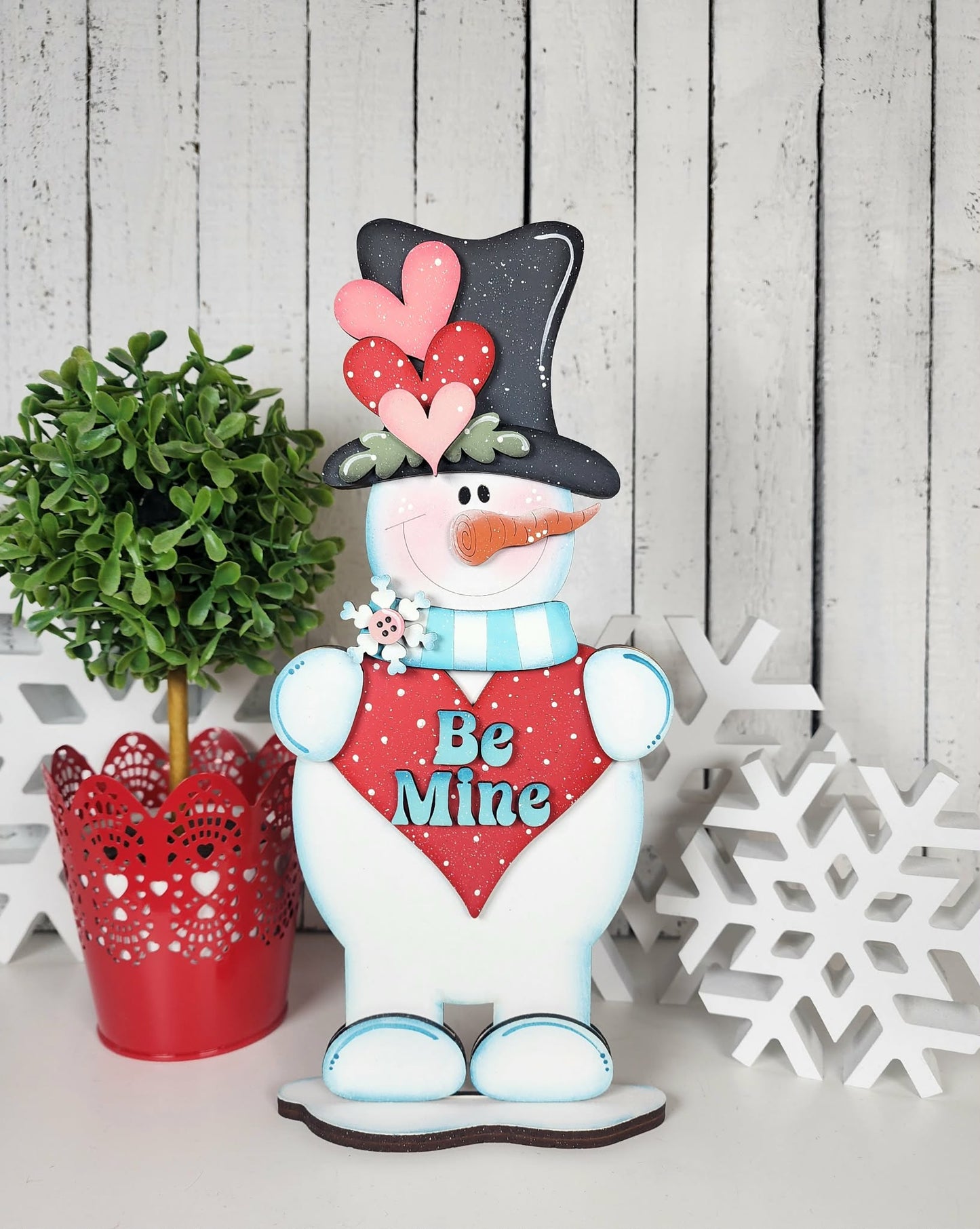 Be Mine Standing Snowman