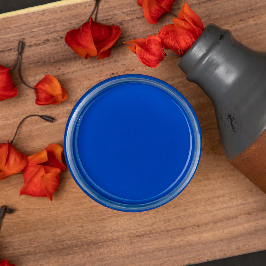 Jar of Dixie Belle Chalk Paint Cobalt Blue