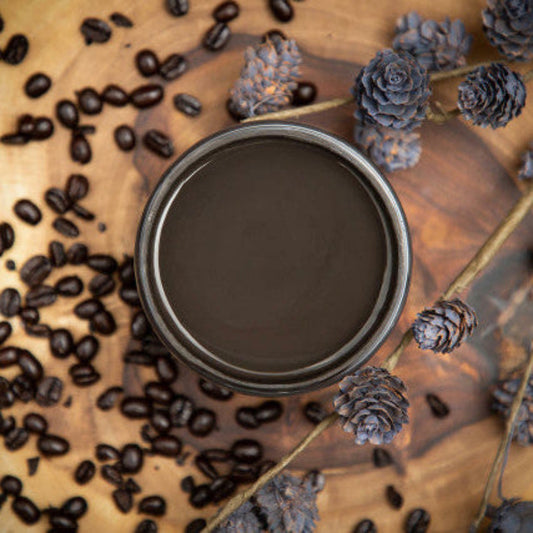 Jar of Dixie Belle Chalk Paint Coffee Bean