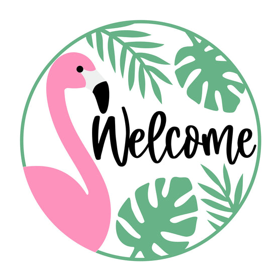 Flamingo Welcome Doorhanger