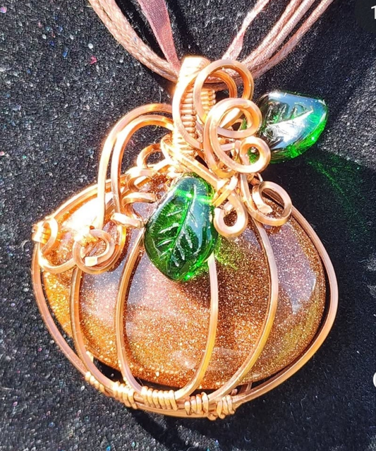 9/14 Pumpkin Penant Wire Wrapping Workshop 10am