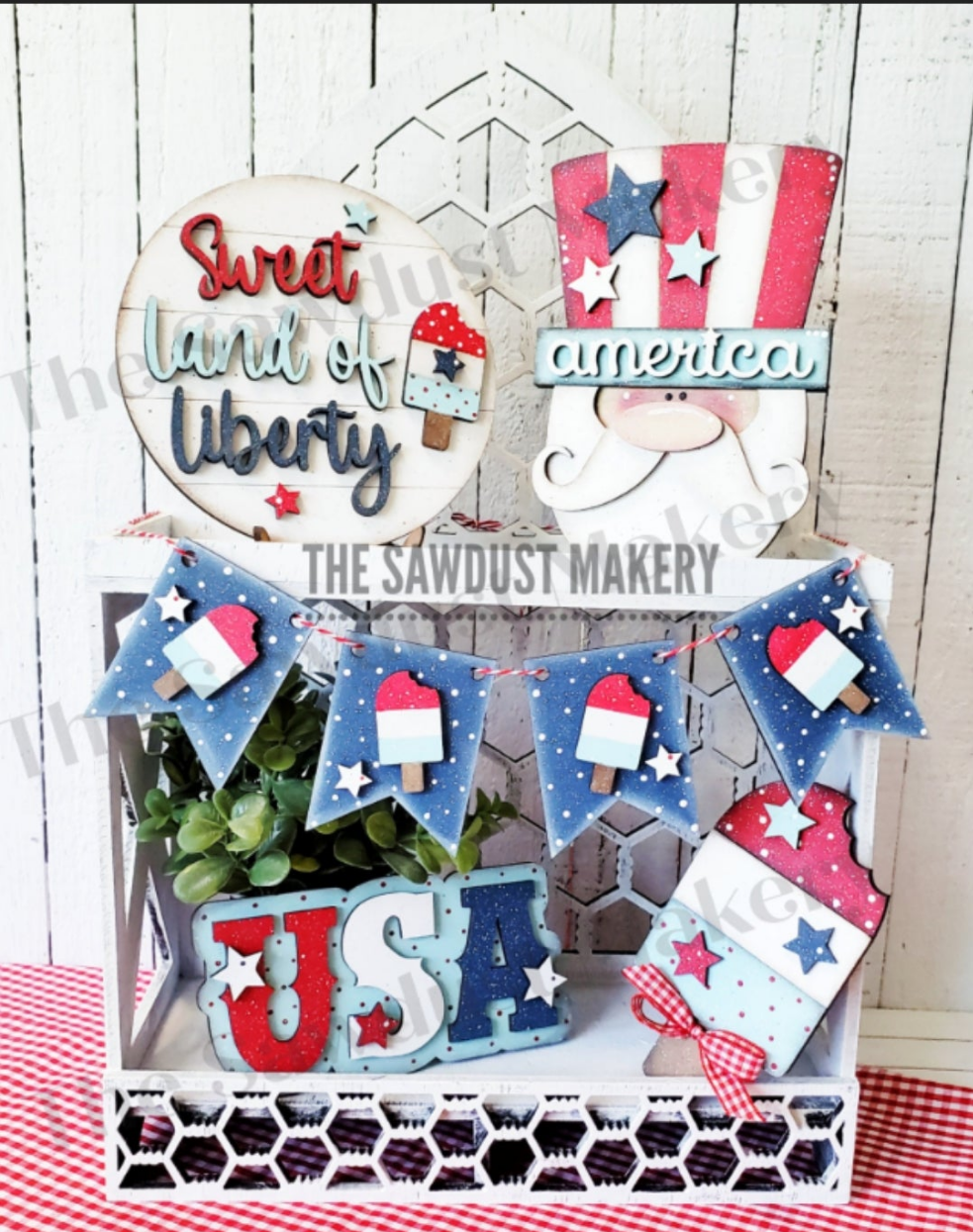 Patriotic Tiered Tray Decor DIY Kit