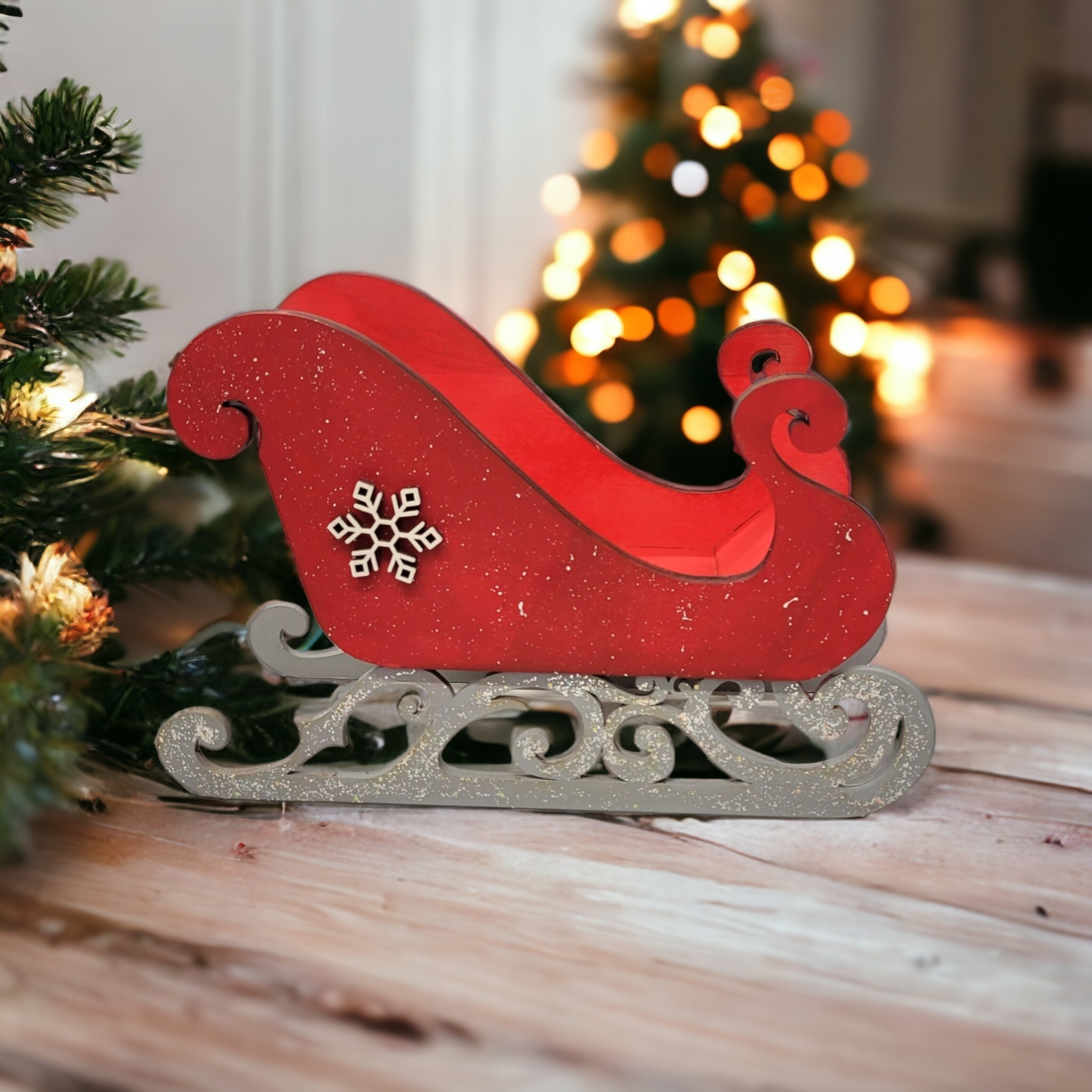 Santa Sleigh Card Holder