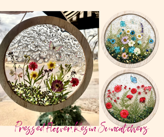 4/22 @ 6pm Pressed Flower Resin Suncatcher Workshop