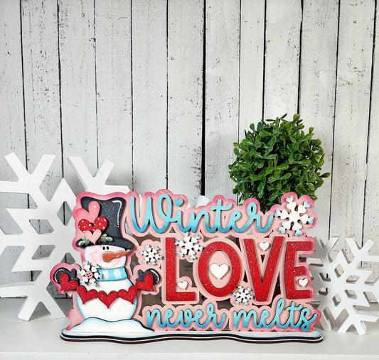 Winter Love Word Art