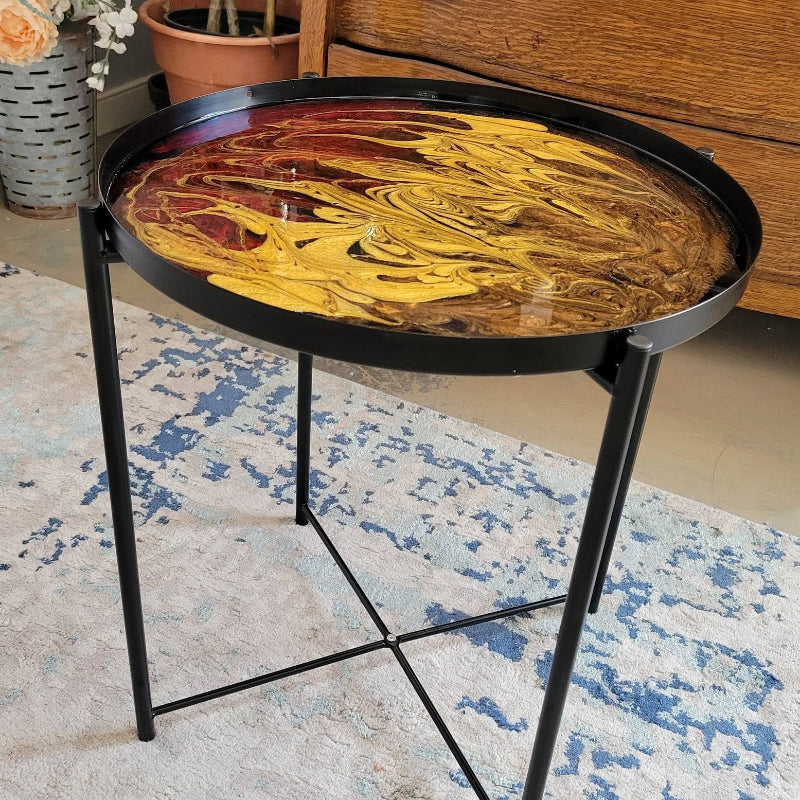 8/5 @ 6pm Resin Side Table