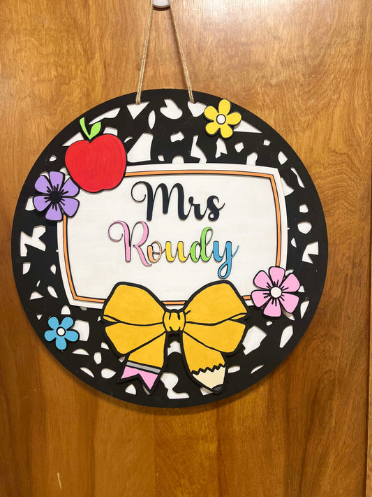 Teacher Personalized doorhanger