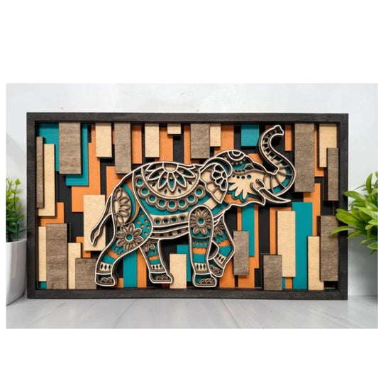 Elephant 3D Layered Sign