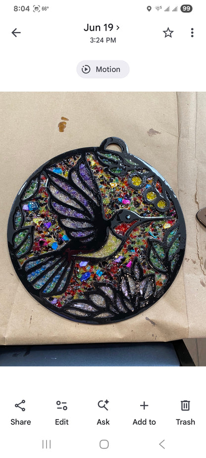 Glass and Resin Suncatcher