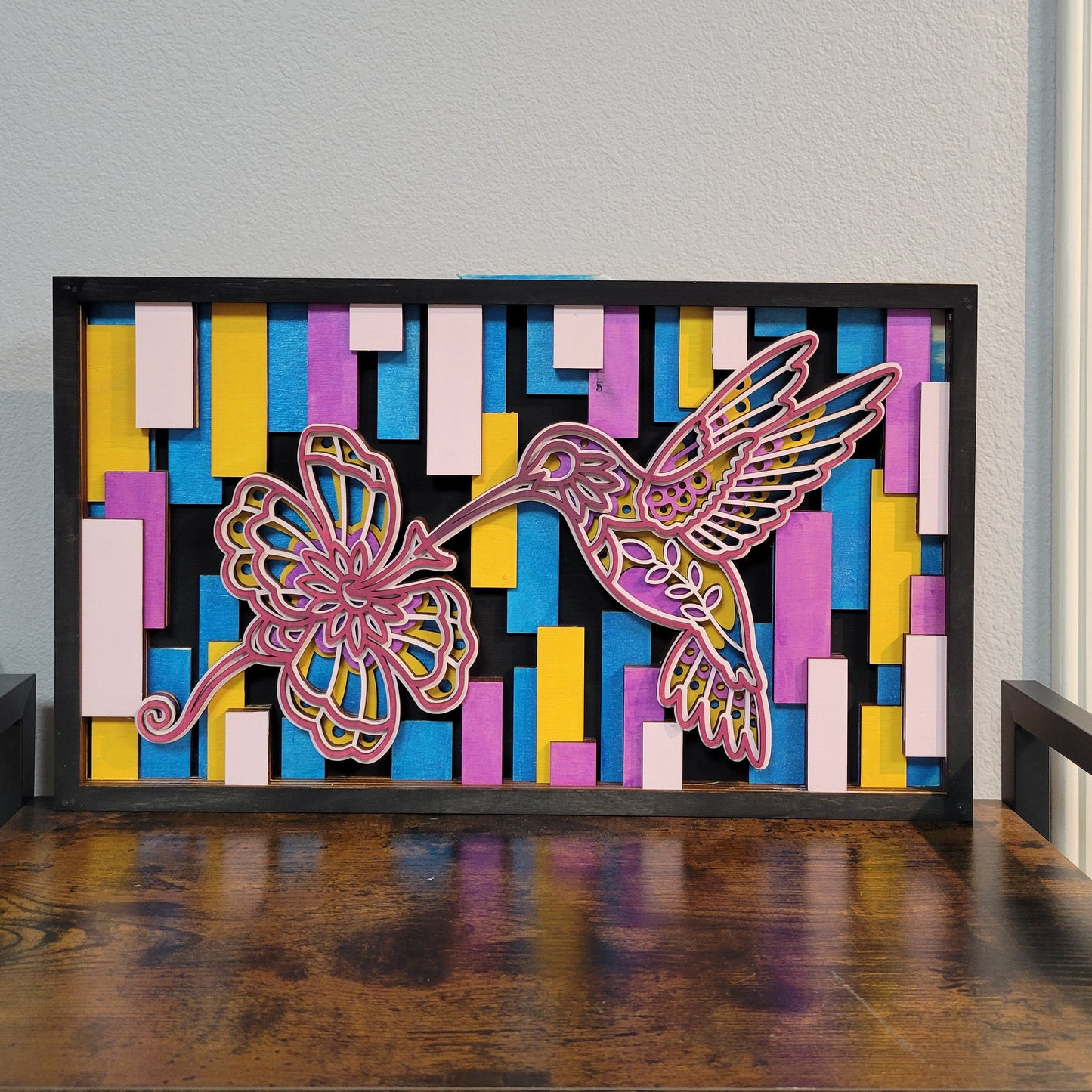 Humming Bird 3D layered Sign