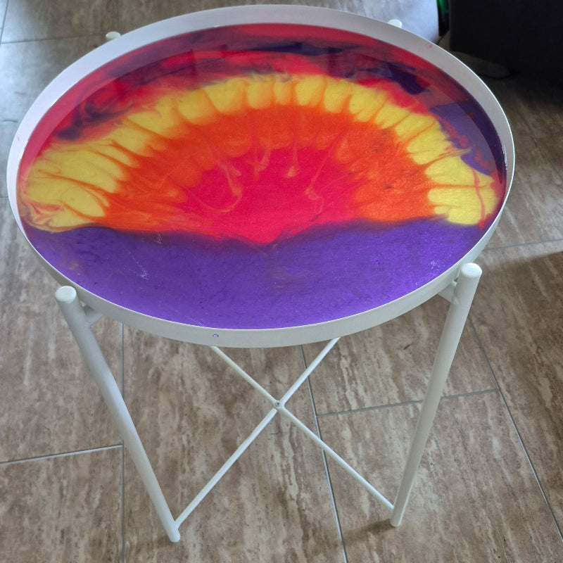 8/5 @ 6pm Resin Side Table