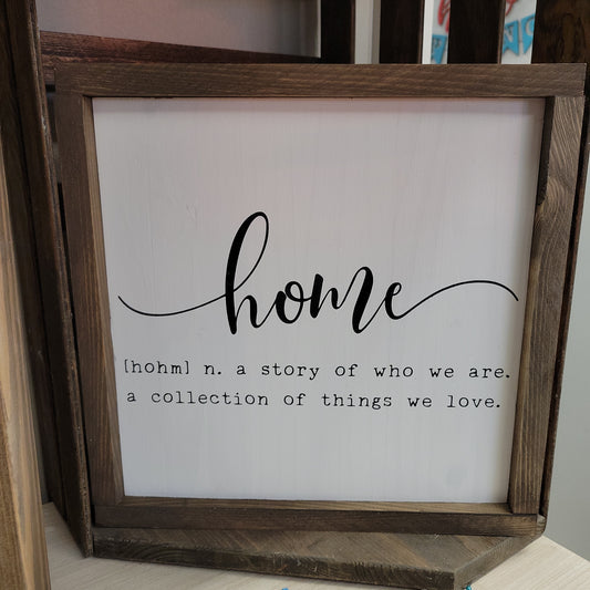 Home Definition Sign