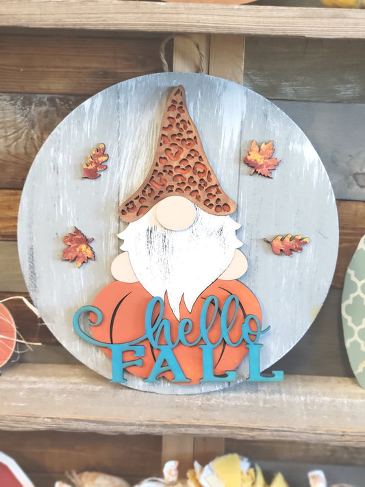 Fall Gnome Doorhanger