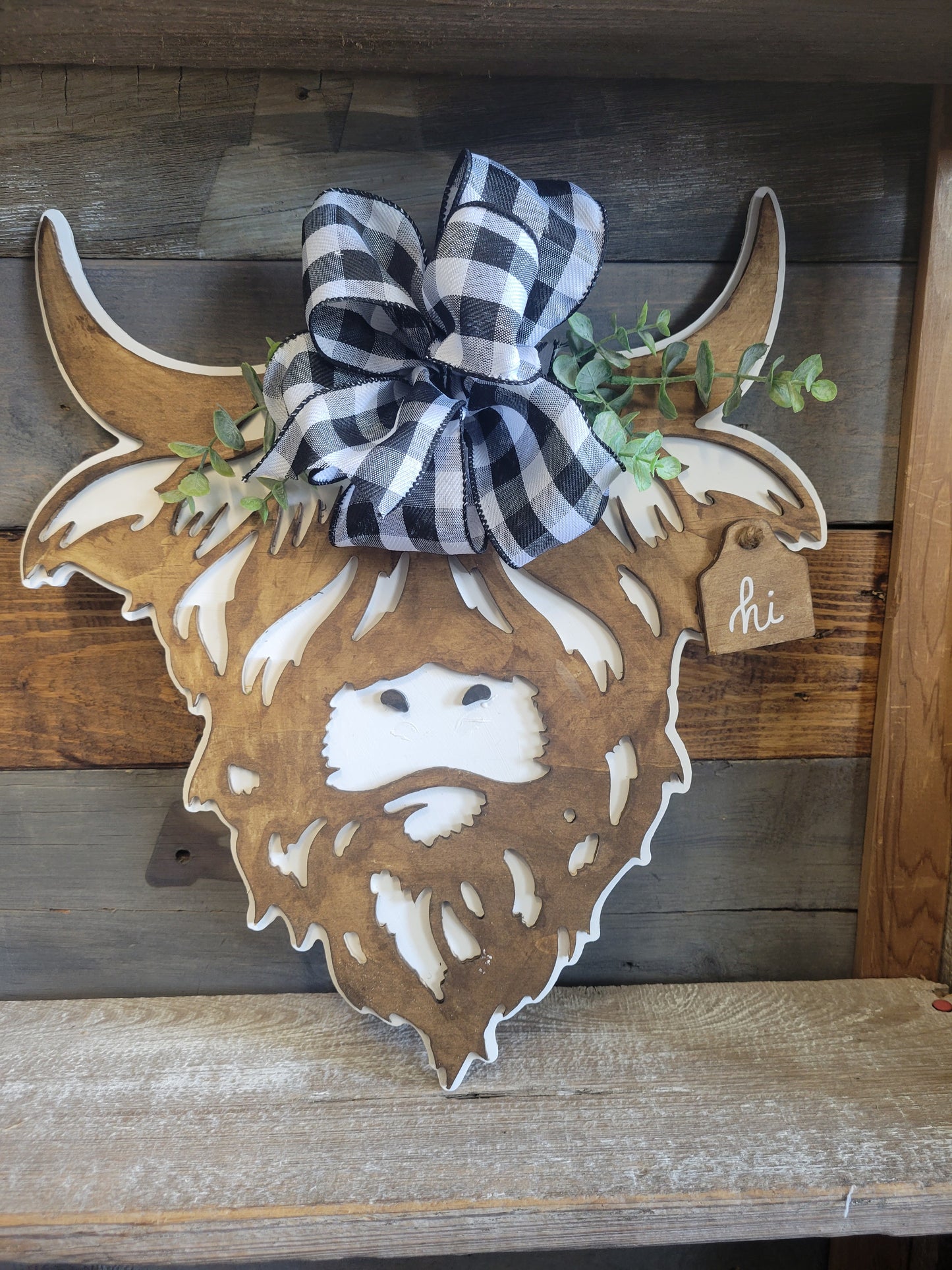 Highland Cow Doorhanger