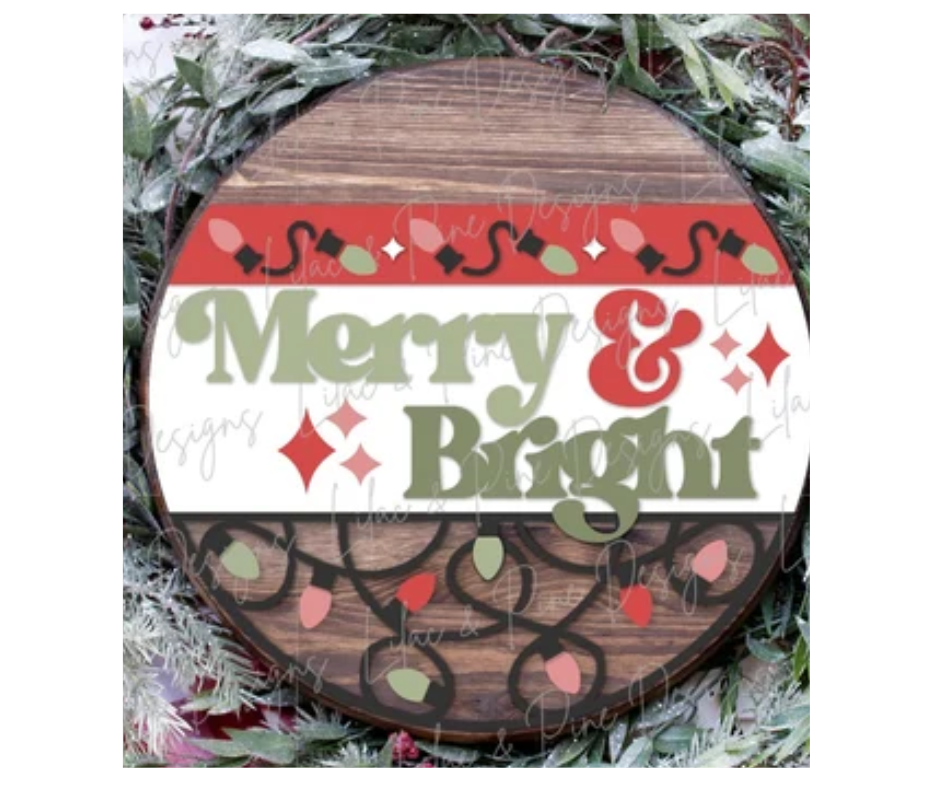 Merry and Bright Doorhanger