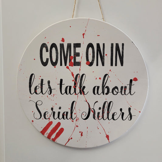 Serial Killer Halloween Door Hanger